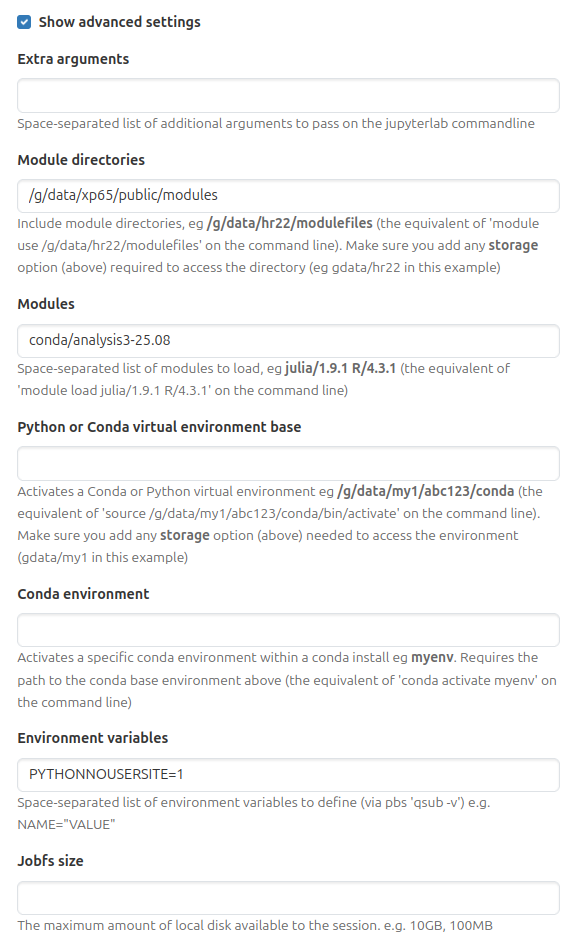 ARE recommended settings